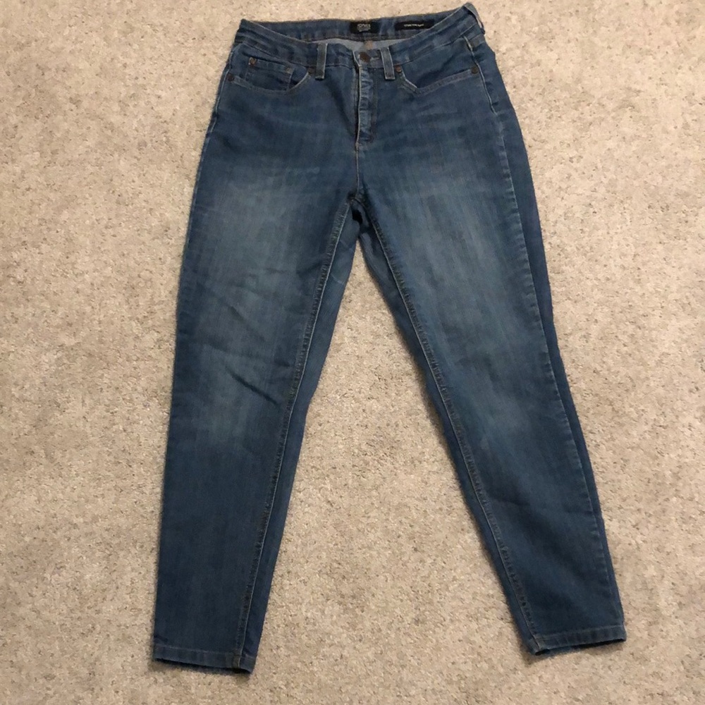 Jones New York Lexington Ankle Classic Stretch Straight Leg Jeans